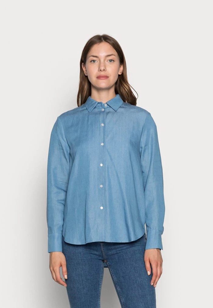 Chemise ANNA FIELD Anna Field Button-down Blouse Bleu Femme | TOY-8668757